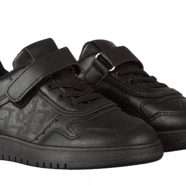 Детски спортни обувки черни от еко кожа  Rizza, 3 - Kalapod.bg